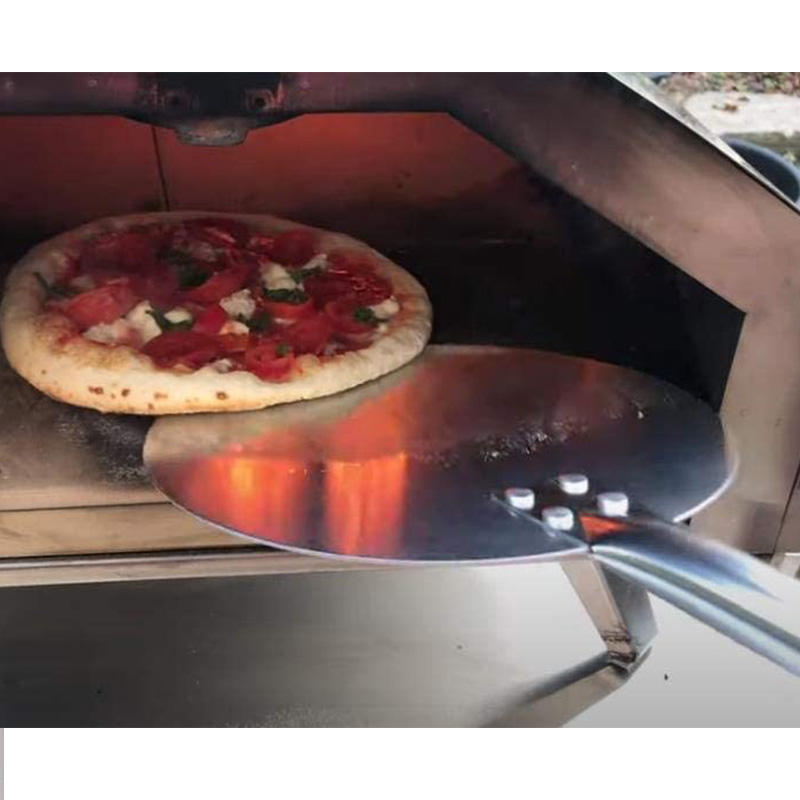 Extra hosszú, 53 hüvelykes kerek alumínium pizza forgó héj lapáttás tégla sütőhez Vásároljon fa fogantyút
