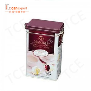 Egyedi ón dobozgyártóknagykereskedelmi téglalapnégyzet alakú kerek konzervdobozok fémcsomagoló tea minta doboz ón egyedi ónlemez doboz