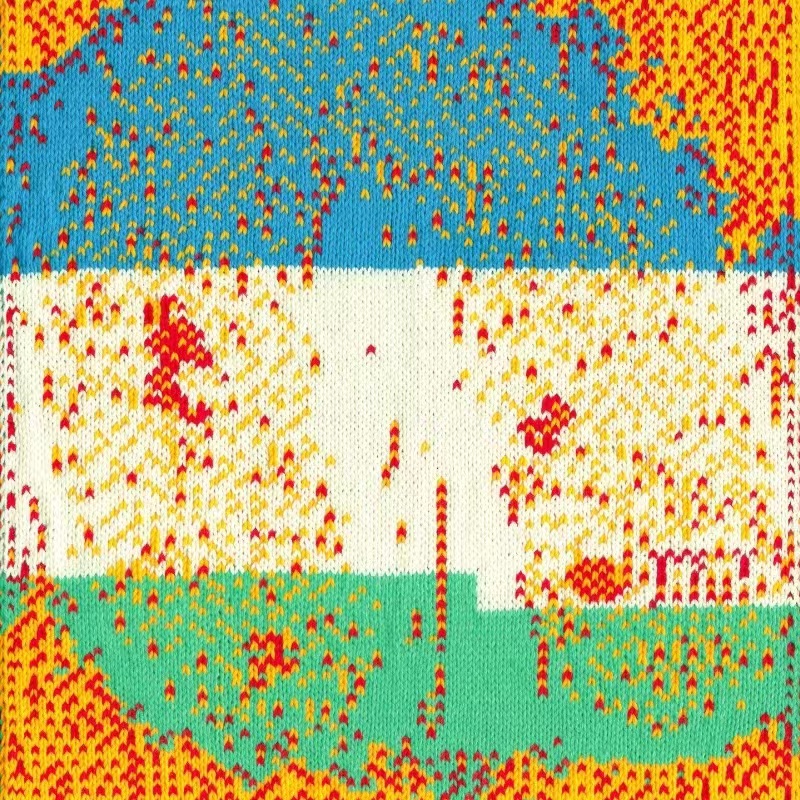 Mintás kötöttáru/abstract művészet/loose, kaotikus és dinamikus/HAPY kombináció/color