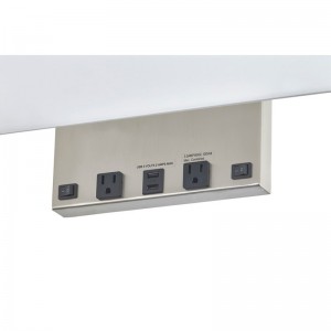 Eagles Landing Hotel téglalap alakú fali lámpa szálcsiszoltnikkel kivitelben, kettő anoff rocker kapcsolókon, két kényelmes üzlet és egy kettős USB -kikötő a Hotel vendégszobájában