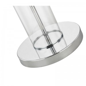 Hotel Metal Padló lámpa polírozott króm kivitelben a kanapén, a vendégszobában