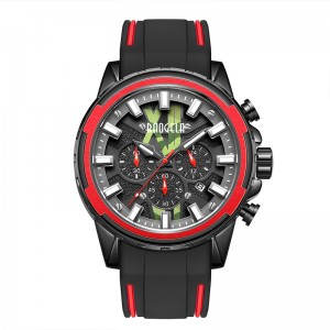 Baogela új órák férfiak rozsdamentes gumi heveder kék óra az ember luxus vízálló kronográfiai karóra luminous relogio 22601