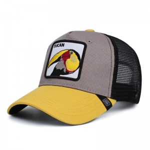 Unisex állítható Amazon Hotsale Animal Trucker kalapok 3D hímzés testreszabott baseball sapkák