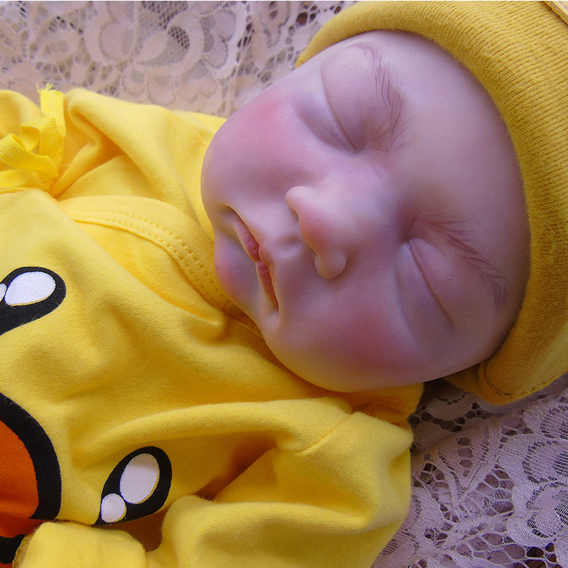 Magas szimulációs újjászületett baba a szilikon anyag újjászületett baba alvás szilikon újjászületett baba reális (smink után)