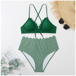 Bikini szexinyomtatás két darab fürdőruhát