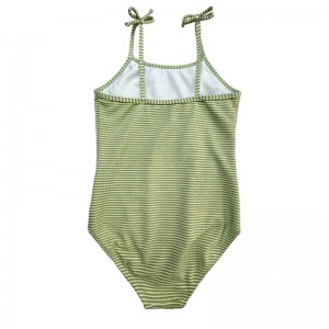 Arany selyem íjknot egyrészes gyerekek fürdőruhák