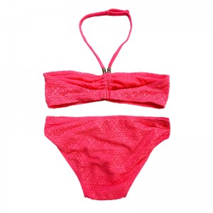 Haltertereck csipke Két darab gyerek fürdőruhákat