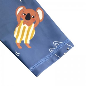 Rajzfilmnyomtatott cipzár egyrészes gyerekek fürdőruhái