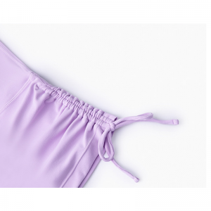 Húzózsinór ráncos egy darabból álló jóga rövidnadrág