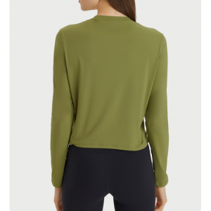 Laza, egyszínű, osztott jóga ing