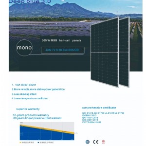 Nagy hatékonyság 540-555 W fotovoltaikusnapenergia-modul panel rendszer online eladás
