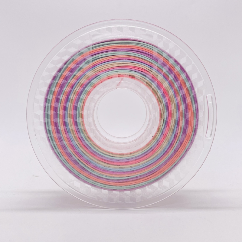 selyem szivárvány multicolour pla szál pasztell színe 1.75 mm 3Dnyomtató PLA szálak
