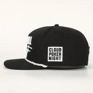 Egyéni hímzés 5 panel fekete pamut előadás sport apa férfi férfiak golf gorras kötél baseball sapka