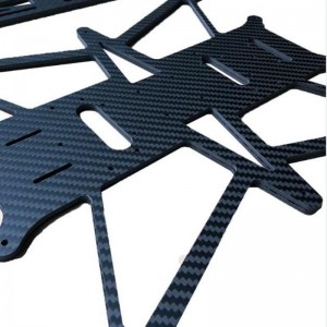Egyéni UAV pótalkatrészek szénszálas egyéni feldolgozás CNC megmunkálási alkatrészek az UAV drón OEM -hez