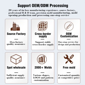 Kerek termékcsomagoló doboz ajándékcsomagoló doboz elektronikus termékcsomagoló doboz ételcsomagoló ón doboz