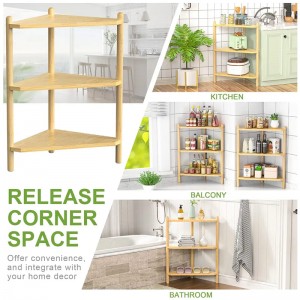 Bambusz zuhany sarokállvány