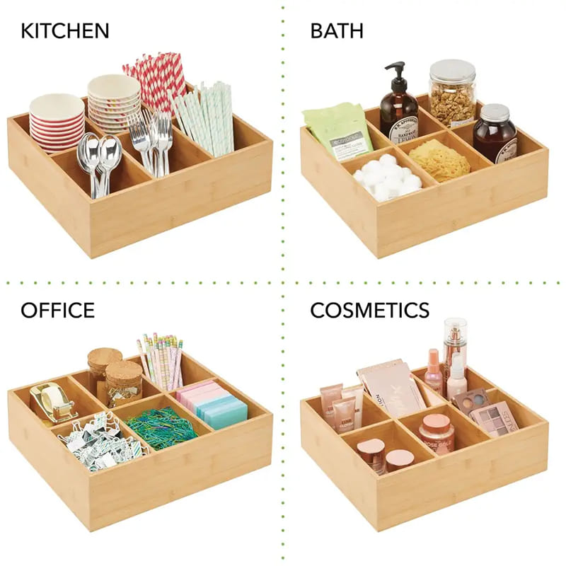 Bambusz tároló doboz konyhaszekrény