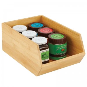 Bambusz tároló doboz egymásra rakható