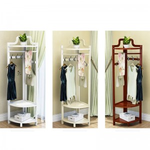 Kiváló minőségű sarokpolc kabát tároló állvány padló háromszög fogas hálószobához