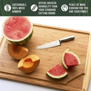 Bambusz konyhai daraboló blokk