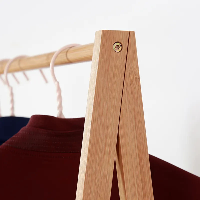 Új dizájn bambuszpolc éjjeli bútor mosoda ruhák szárító állvány tároló akadályokkal