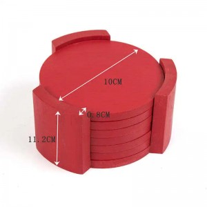 Színes bambusz csésze modern hő sör sör bambusz ital alátét kerek