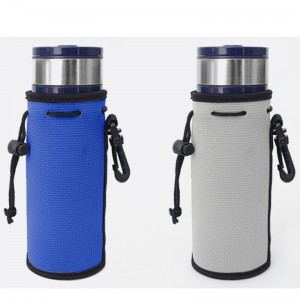 Egyéni logó színűneoprén vizes palack hüvely húzószélű heveder és csatpoharak fedelei