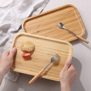 2 darabos szerviz raklapnagykereskedelem egyedi gyártású bambusz reggeli tálca (1)