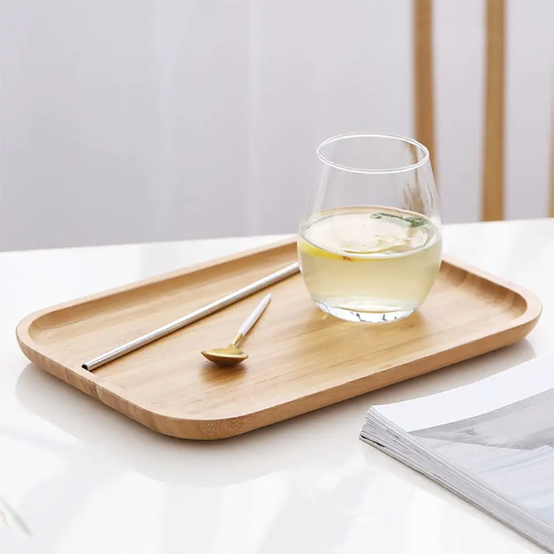2 darabos szerviz raklapnagykereskedelem egyedi gyártású bambusz reggeli tálca (1)
