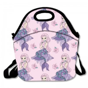 Neoprén újrahasznosítható mosható piknik kempingtáska hevederrel hőszigetelő ebéd táska doboz