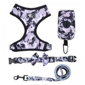 Egyéni luxus kiskutya póráz gallér állítható kedvtelésből tartott poop zacskó reverzibilis és lélegzőneoprén kutya hámkészletek