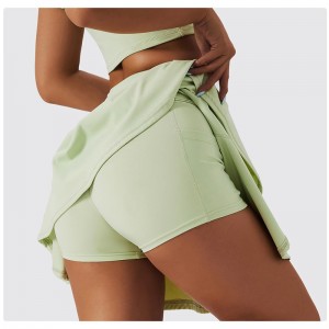 SC1055 Crop Top Polo ing és tenisz szoknya szett jóga Conjunto jógakészlet fitnesznő 2024