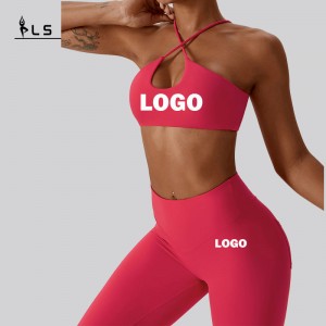 SC1061 Sport melltartó és Leggings Set jóga Conjunto jóga öltöny, szett anők számára kültéri tornaterem fitnesz viselet