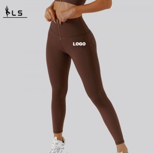 SC1097 75% Nejlon 25% Spandex Leggings Sport Női tornaterem jóganadrág fitnesz futó Leggings