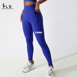 SC10116 Varratnélküli szexi jóganadrág zsebekkelnők számára Lélegezhető Leggings fitnesz jóga Leggingsnadrág