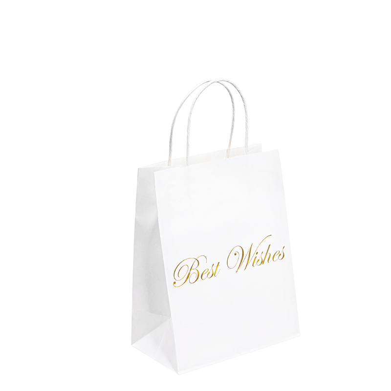 Papír party táskák Csomagoló papírzacskó luxus elvihető papírzacskók ételek köszönöm papírzacskó