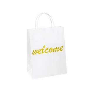 Köszönöm papírzacskója a promóciós kraft papírbolt táska papír ajándék táskák fogantyúkkal ellátott papírzacskó