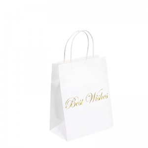 Köszönöm papírzacskója a promóciós kraft papírbolt táska papír ajándék táskák fogantyúkkal ellátott papírzacskó