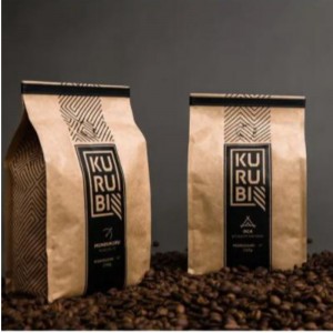 Eldobható blokk alsó ziplock bozót porcsomagolás cipzár fehér rózsaszín matt fekete színű szelep papír kávé táska szellőzőnyílással