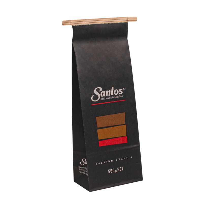Egyéninyomtatott logó barna papírzacskók elvihető kézműves vásárlás ételek csomagolása papír táska