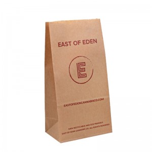 Nem bevont bélésű élelmiszer -minőségű eldobható kraft papírcsomagoló táskák