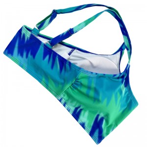 Türkizkéknyomtatott kétrészes széles hevederekkel