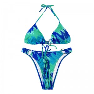 Kötőfék karika keresztszíj-karpirál kétrészes fürdőruha