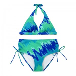 Réce kötőfékes heveder heveder fürdőruha redős íj úszó rövidnadrágnyomtatott fürdőruhák