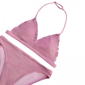 A gyerekeknyaki karimás háromszög csésze kétrészes fürdőruhát aranyos