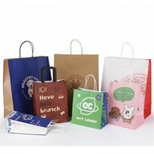 Rózsaszín kraft papírzacskó