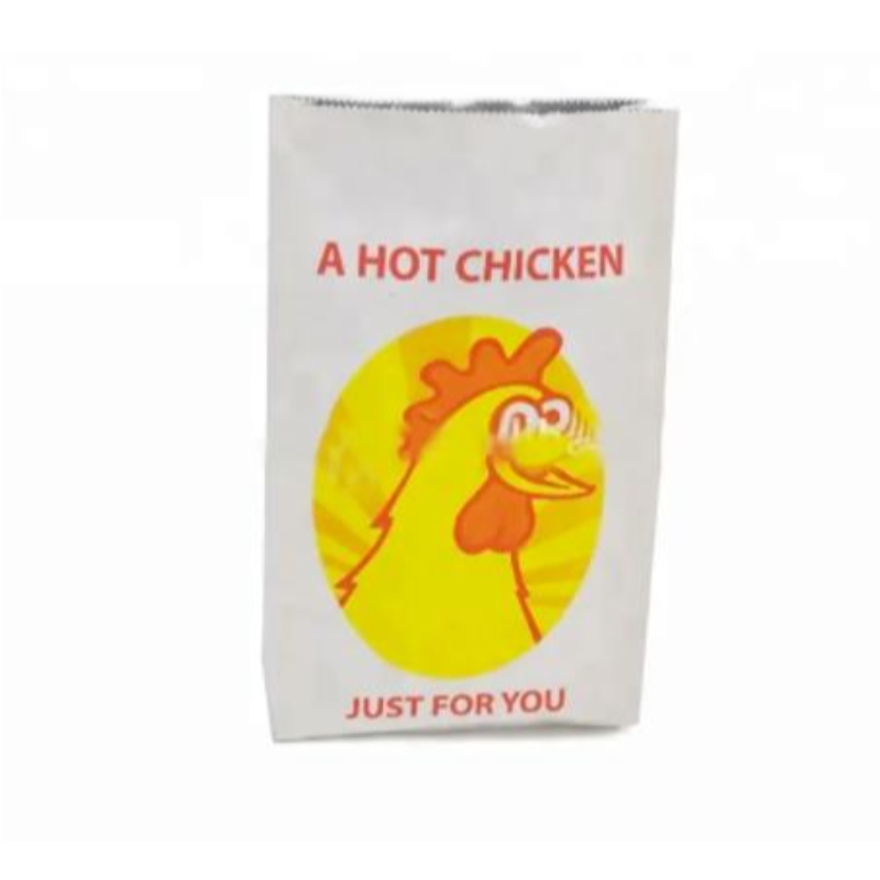 Újrafelhasználható táskák Forró csirke kenyér ételcsomagnyomtatott alumínium fólia béleltnégyzet alakú papír táska
