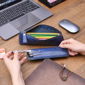 Valódi bőr toll tok, ceruza markerek tartó, szökőkút toll rajzok tasak