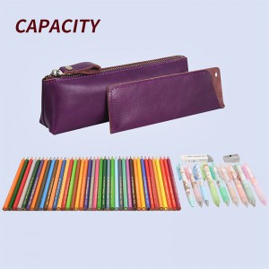 Valódi bőr toll tok, ceruza markerek tartó, szökőkút toll rajzok tasak