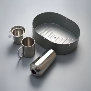 Egyedi alumínium vagy SUS mélyhúzott beszállító Fém mélyhúzó\\/forgó alkatrészek alsó rész ház fém bélyegző alkatrész